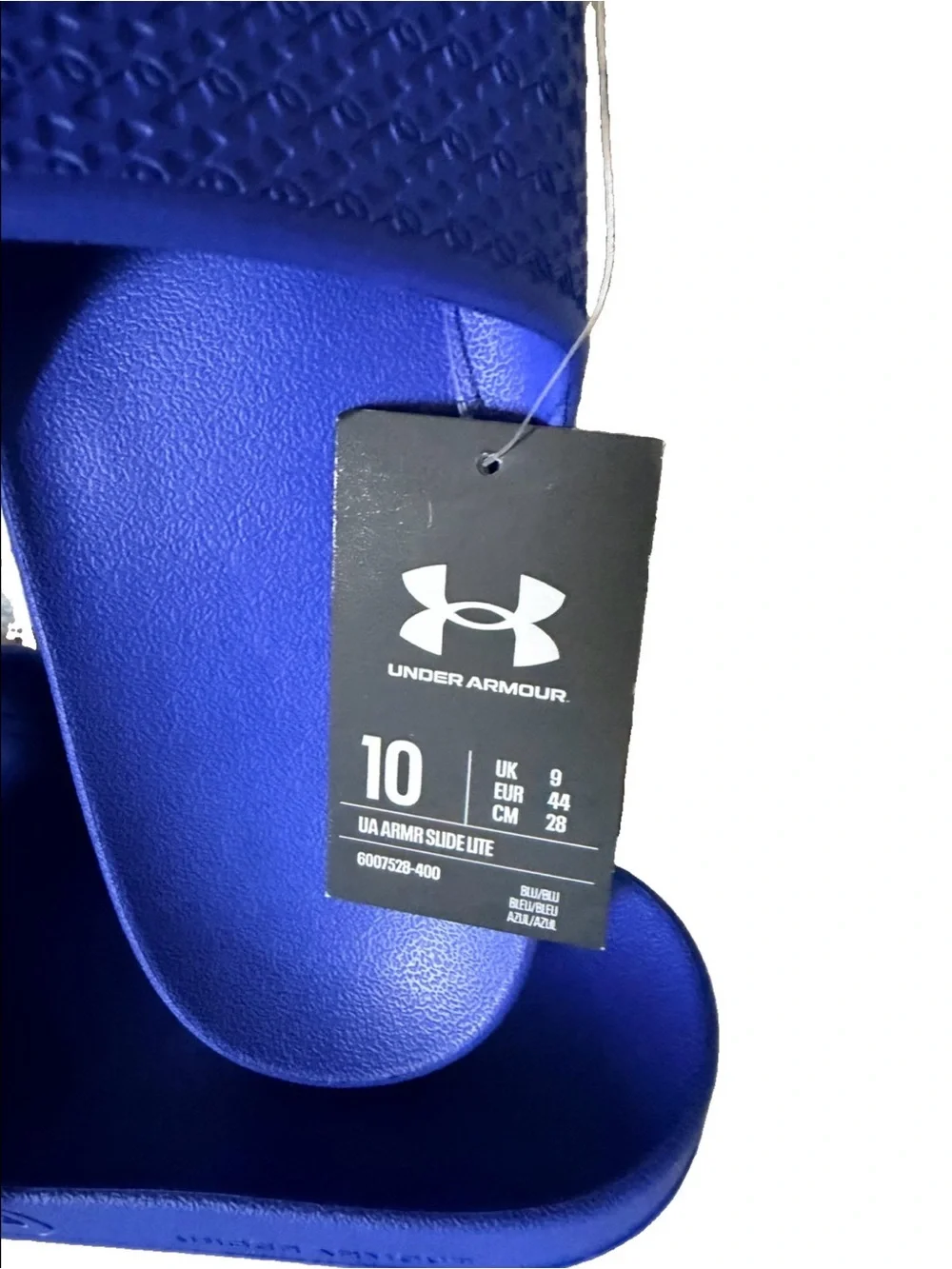 Under Armour ARMR Shower Men's Size 10 Slide Sandals. Royal White. New with Tags